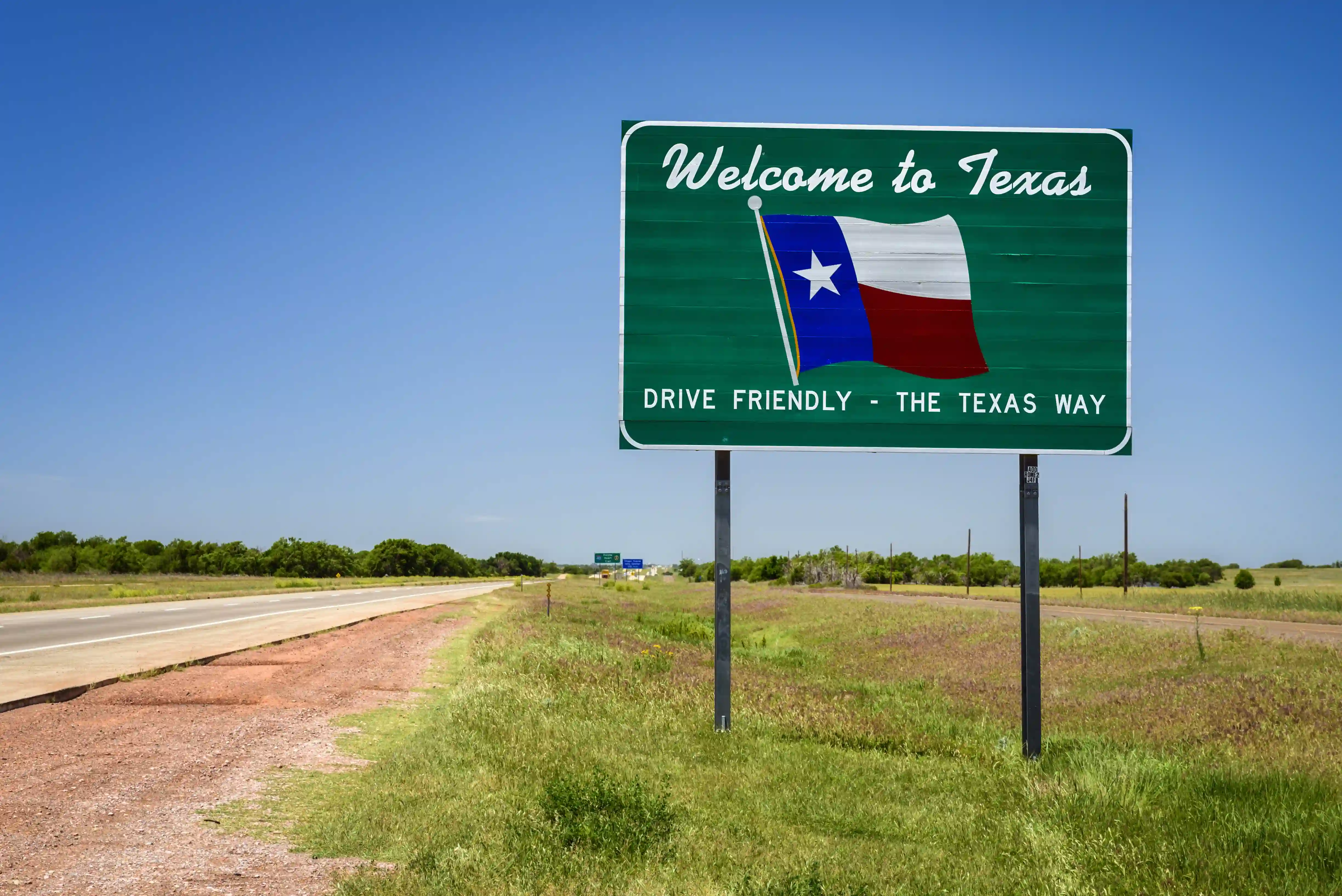 texas road sign